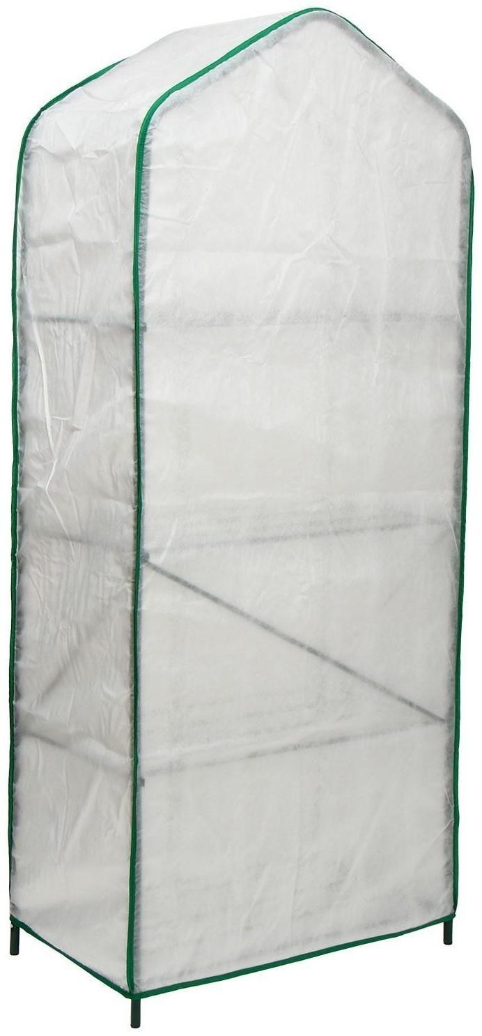 Парник-стеллаж, 4 полки, 160 × 65 × 40 см, металлический каркас d = 16 мм, чехол из спанбонда 60 г/м²