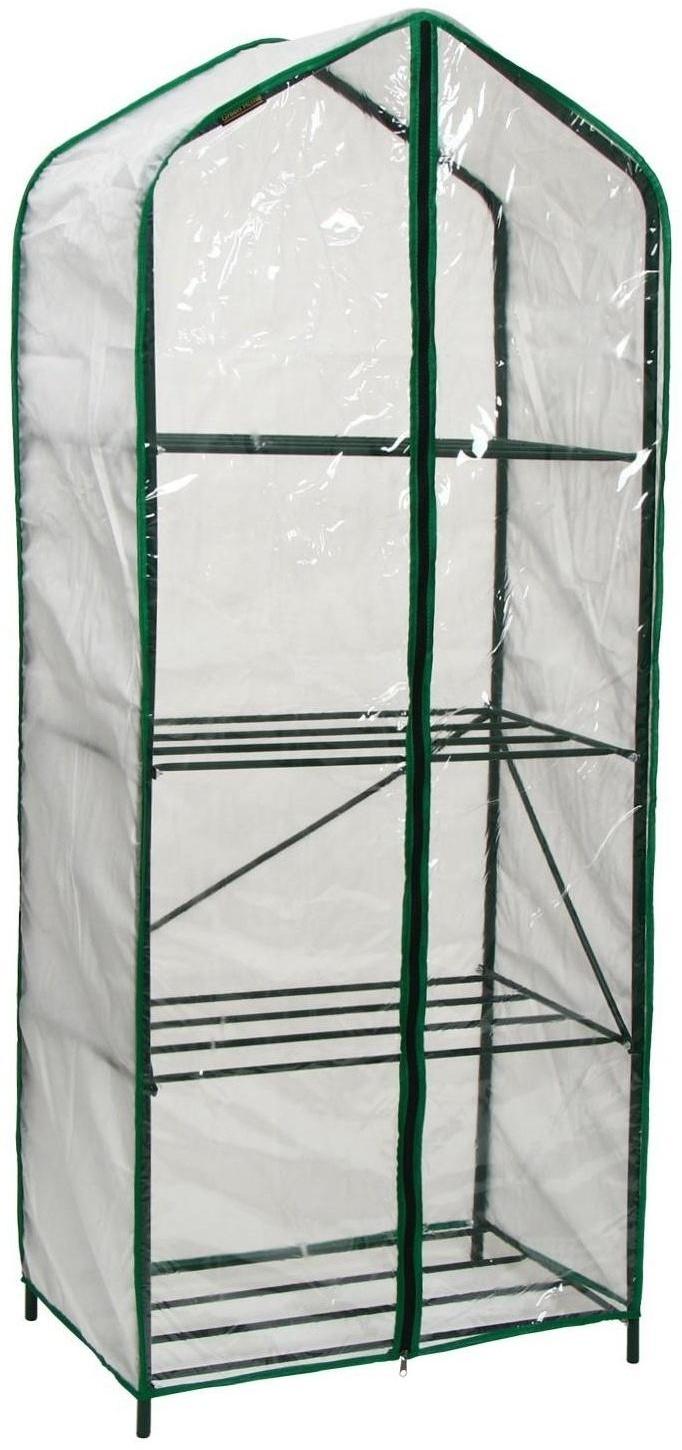 Парник-стеллаж, 4 полки, 160 × 65 × 40 см, металлический каркас d = 16 мм, чехол из спанбонда 60 г/м²