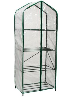Парник-стеллаж, 4 полки, 160 × 65 × 40 см, металлический каркас d = 16 мм, чехол из спанбонда 60 г/м²