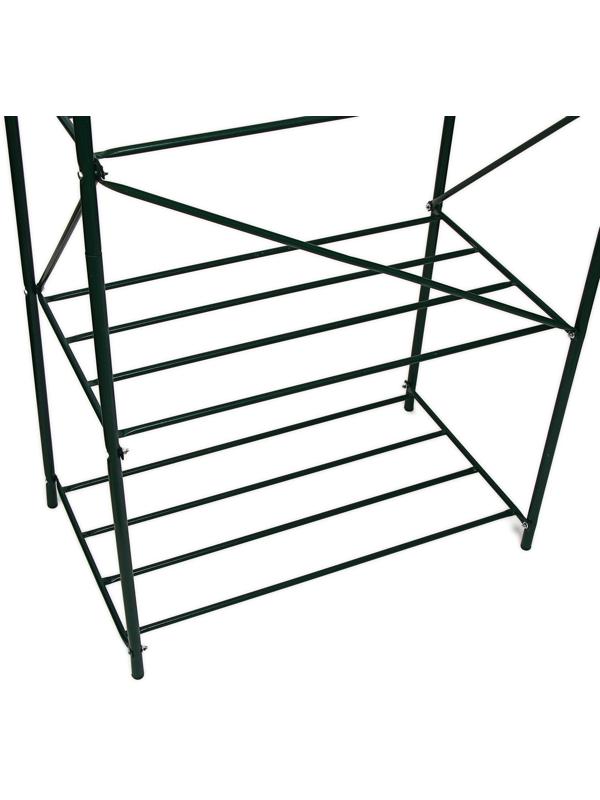 Парник-стеллаж, 4 полки, 160 × 65 × 40 см, металлический каркас d = 16 мм, чехол из спанбонда 60 г/м²