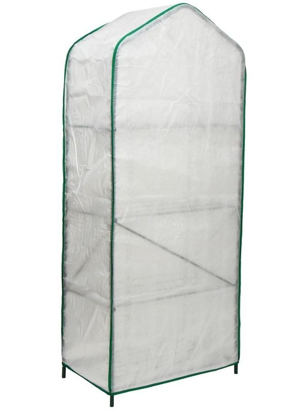 Парник-стеллаж, 4 полки, 160 × 65 × 40 см, металлический каркас d = 16 мм, чехол из спанбонда 60 г/м²