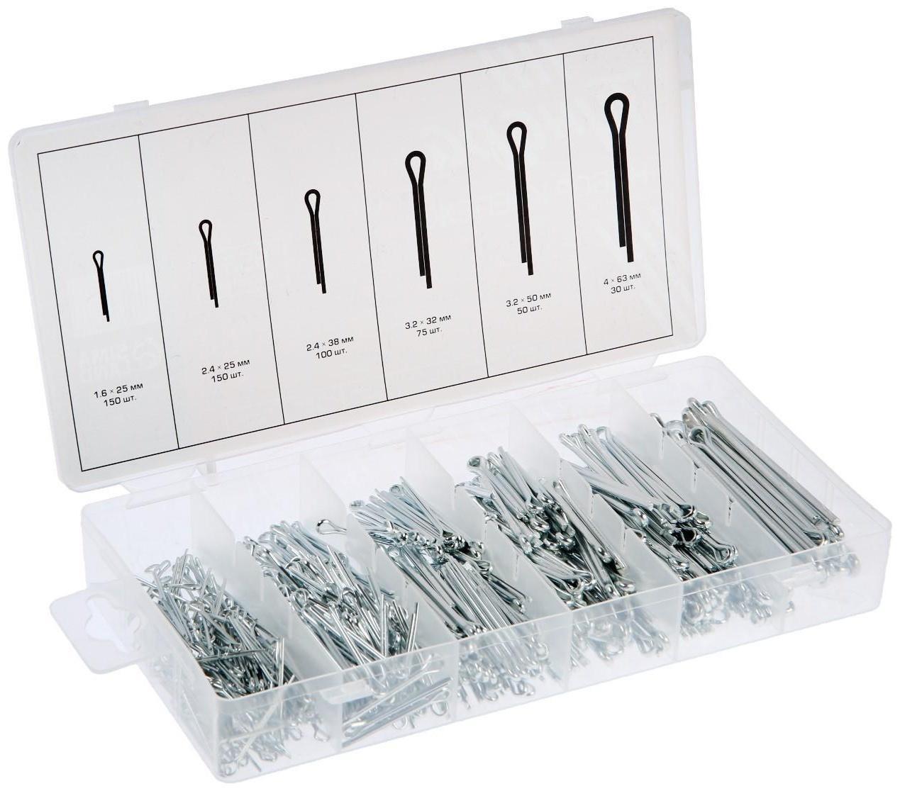 Набор шплинтов ТУНДРА krep, 555 предметов