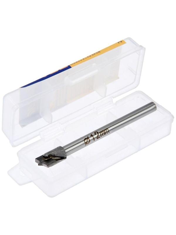 Сверло Форстнера ТУНДРА, твердосплавные пластины, цилиндрический хвостовик, 12 мм