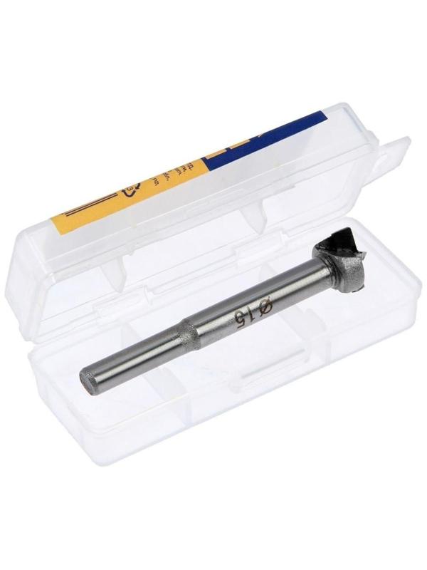 Сверло Форстнера ТУНДРА, твердосплавные пластины, цилиндрический хвостовик, 15 мм