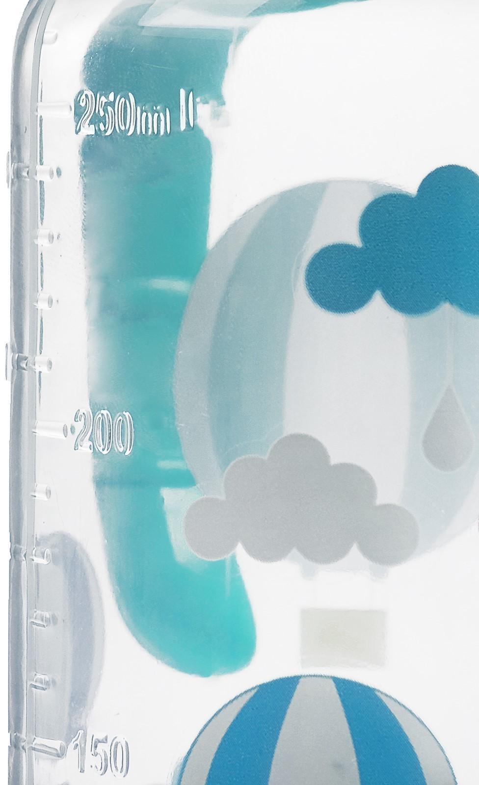 Бутылочка для кормления «Нежное облачно» детская классическая, с ручками, 250 мл, от 0 мес., цвет бирюзовый