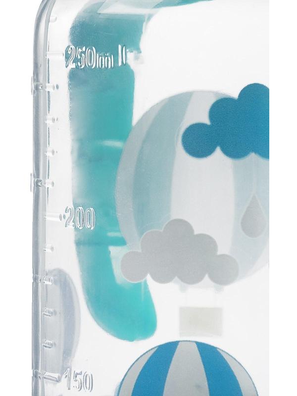 Бутылочка для кормления «Нежное облачно» детская классическая, с ручками, 250 мл, от 0 мес., цвет бирюзовый