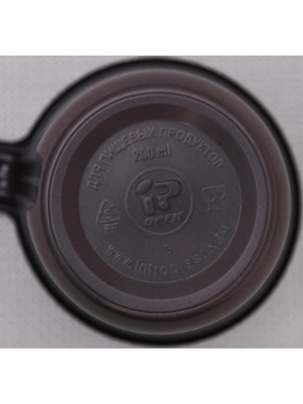 Чашка одноразовая кофейная, 200 мл, цвет коричнево-белый