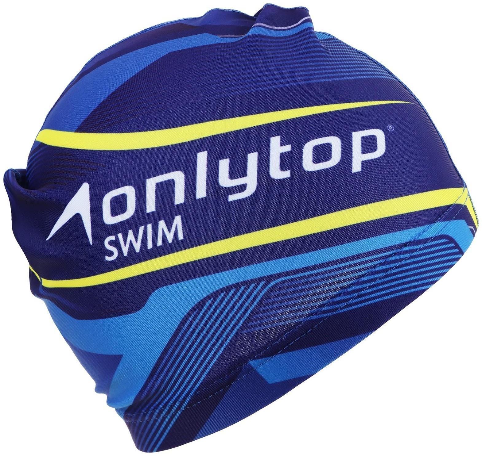 Шапочка для плавания взрослая ONLITOP Swim, тканевая, обхват 54-60 см, цвет синий