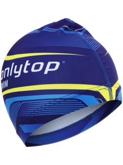 Шапочка для плавания взрослая ONLITOP Swim, тканевая, обхват 54-60 см, цвет синий