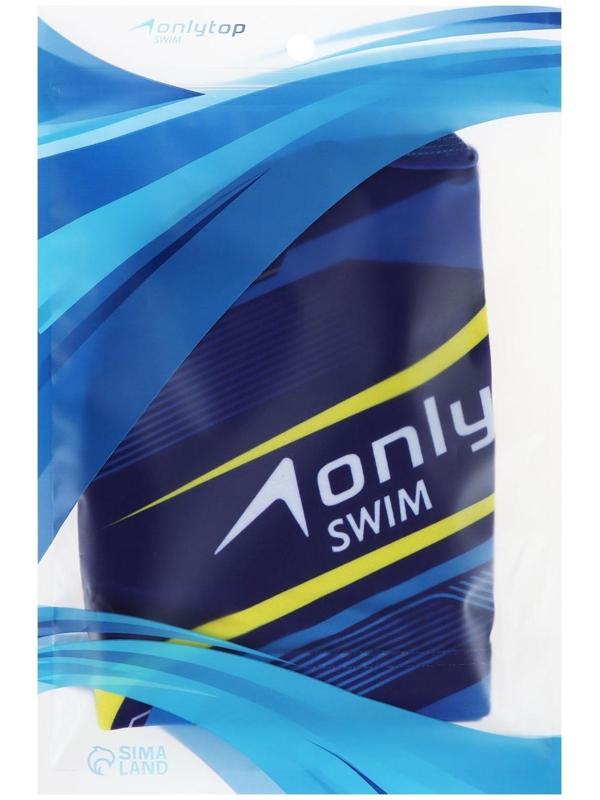 Шапочка для плавания взрослая ONLITOP Swim, тканевая, обхват 54-60 см, цвет синий