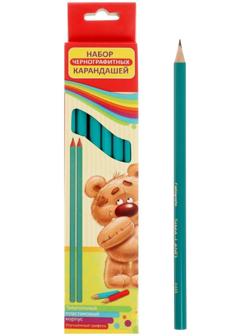 Карандаш чернографитный, CALLIGRATA, зелёный пластиковый, НВ