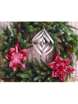 Бумажные украшения на ёлочку «В преддверии Нового Года», набор для декора, 21 × 29,7 см