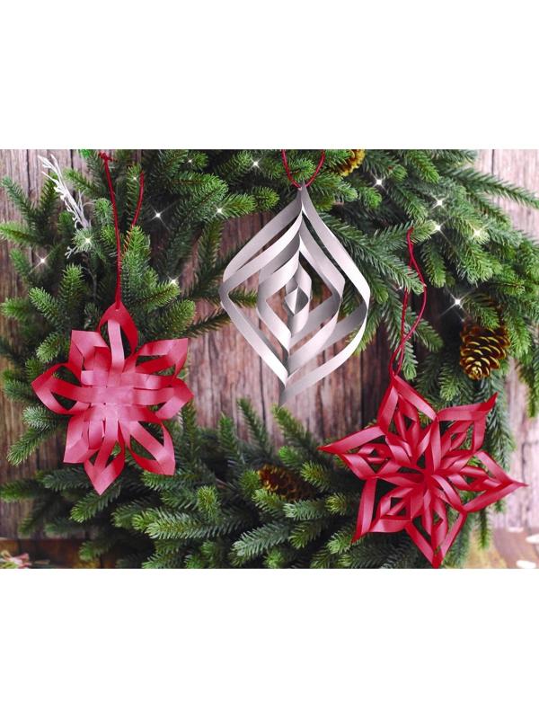 Бумажные украшения на ёлочку «В преддверии Нового Года», набор для декора, 21 × 29,7 см