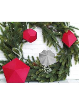 Бумажные украшения на ёлочку «Зимний вечер», набор для декора, 21 × 29,7 см