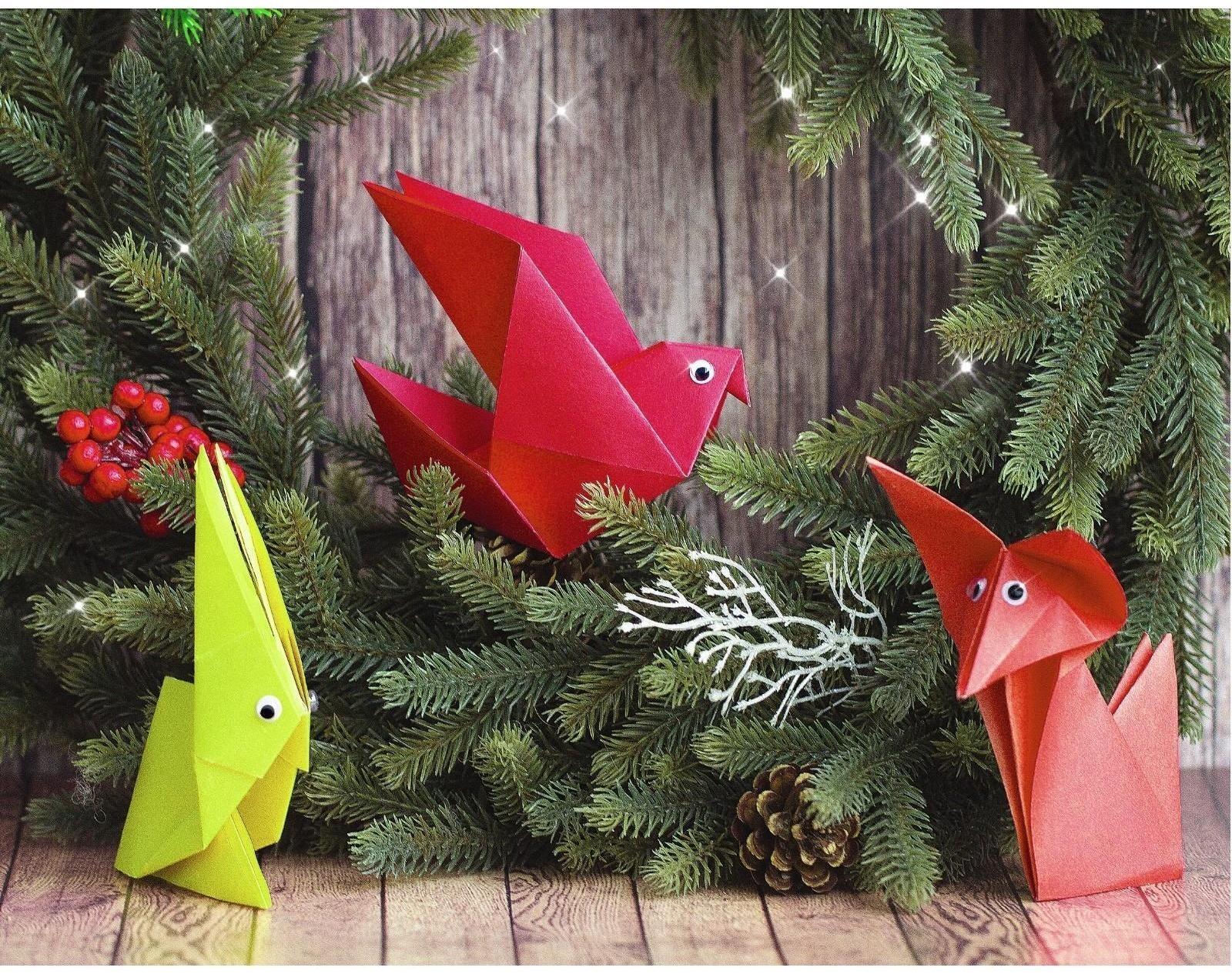 Бумажные украшения на ёлочку «Лесные зверушки», набор для декора, 21 × 29,7 см