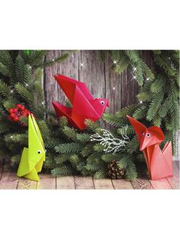 Бумажные украшения на ёлочку «Лесные зверушки», набор для декора, 21 × 29,7 см