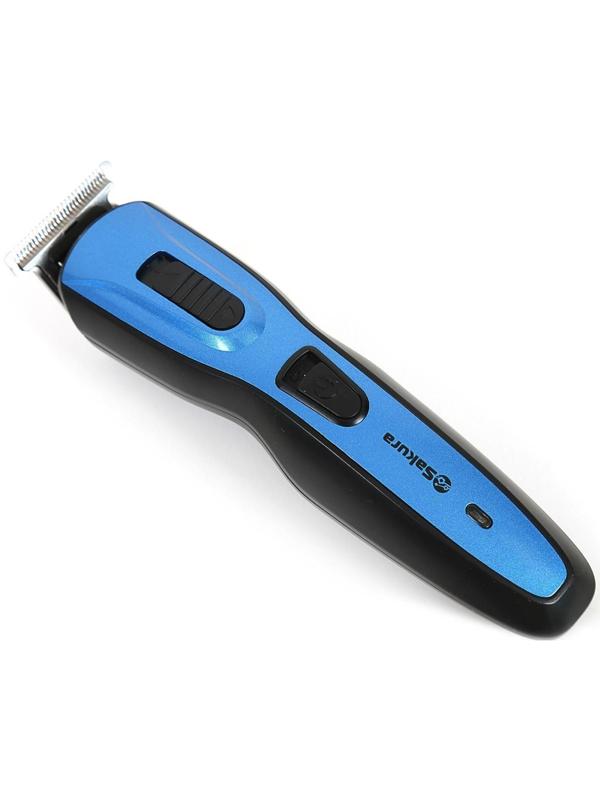 Триммер для волос Sakura SA-5523BL, 10 насадок, АКБ, чёрно-синий