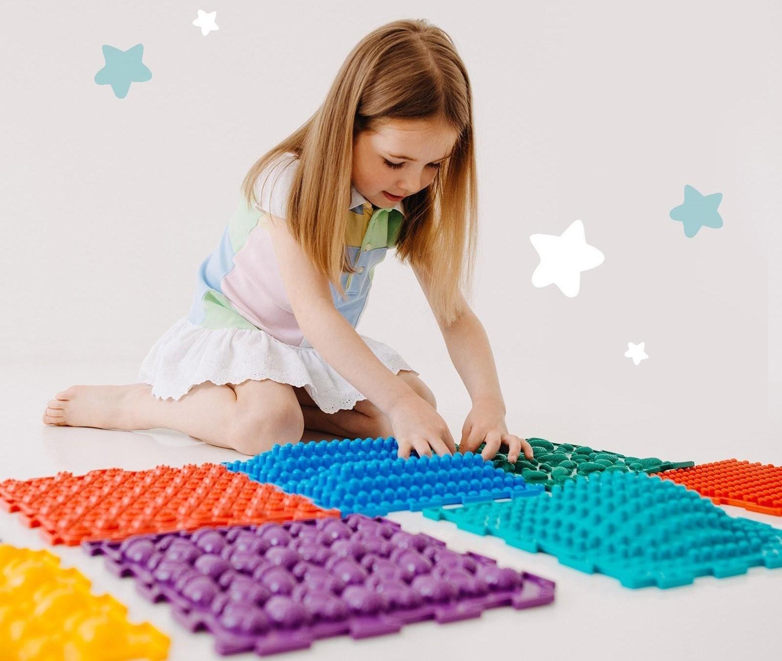 Модульный массажный коврик ОРТОДОН, набор №4 «Радуга»