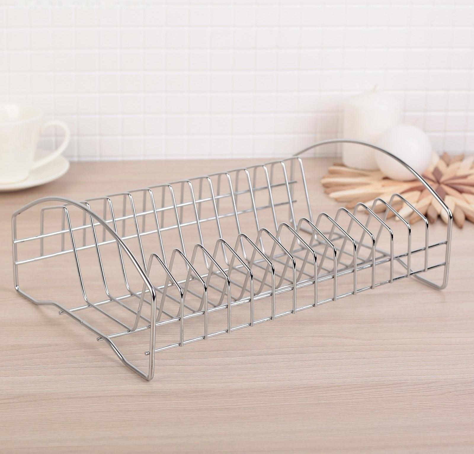 Сушилка для посуды Доляна, 28,5×20×10 см, цвет хром