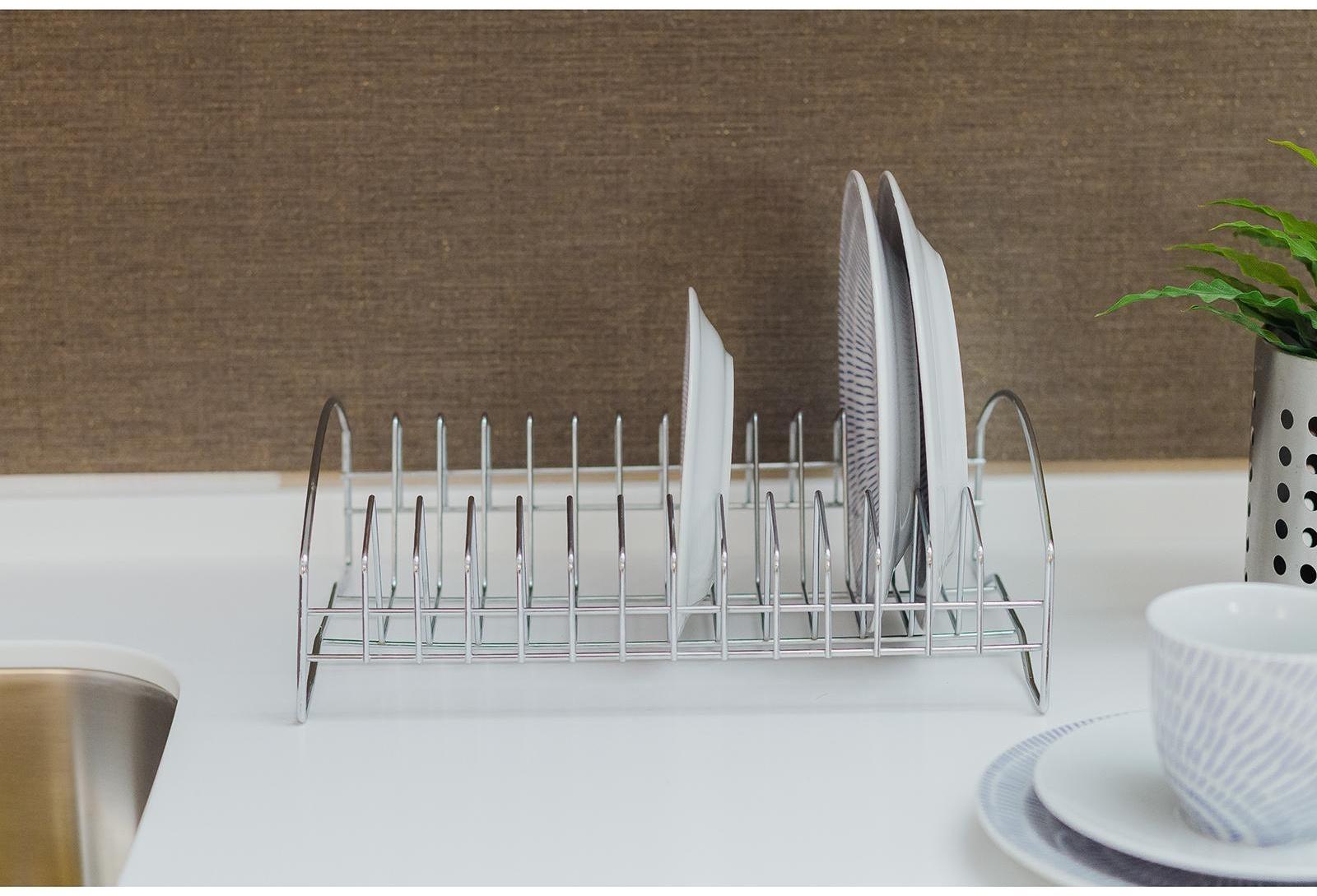 Сушилка для посуды Доляна, 28,5×20×10 см, цвет хром