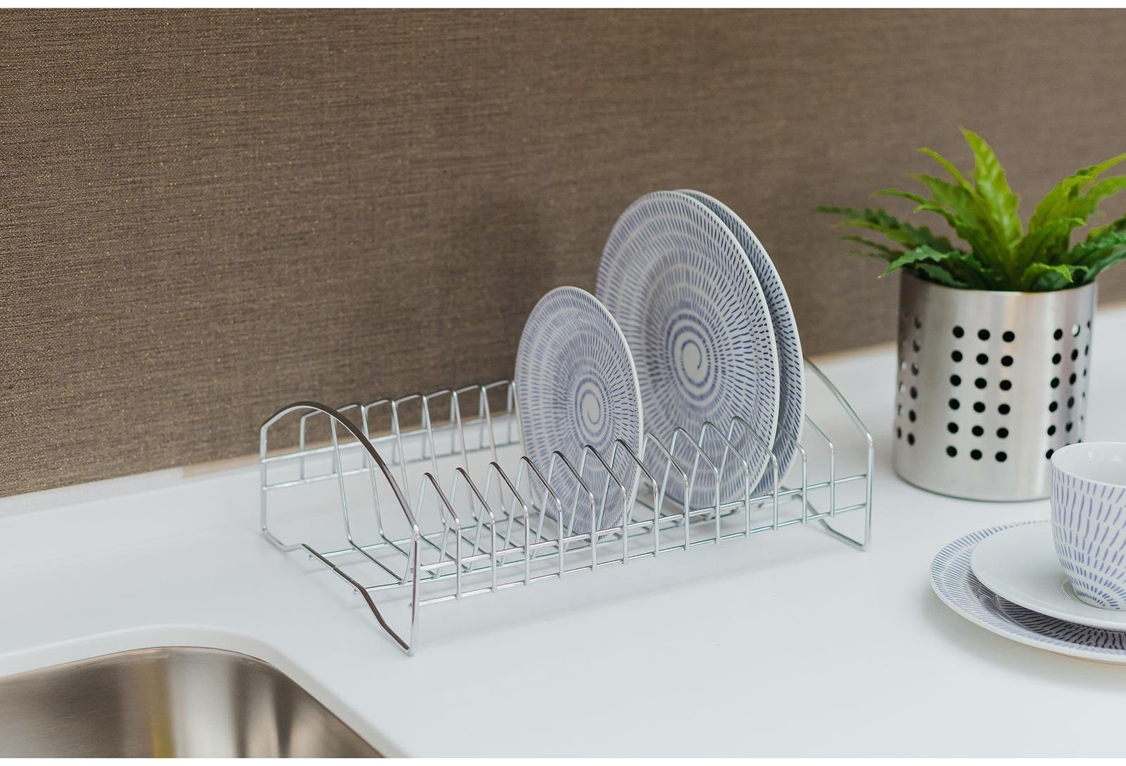 Сушилка для посуды Доляна, 28,5×20×10 см, цвет хром