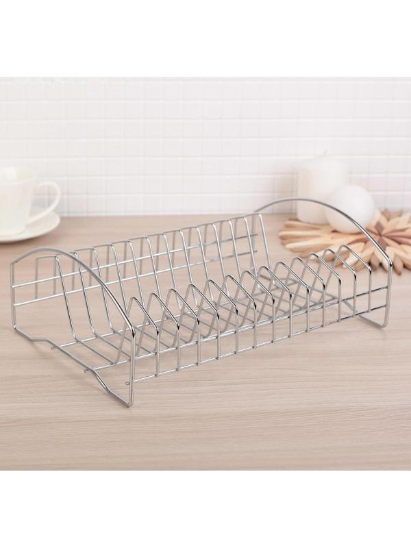 Сушилка для посуды Доляна, 28,5×20×10 см, цвет хром