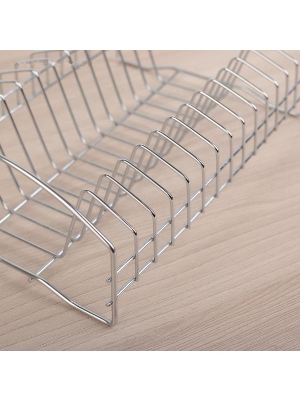 Сушилка для посуды Доляна, 28,5×20×10 см, цвет хром