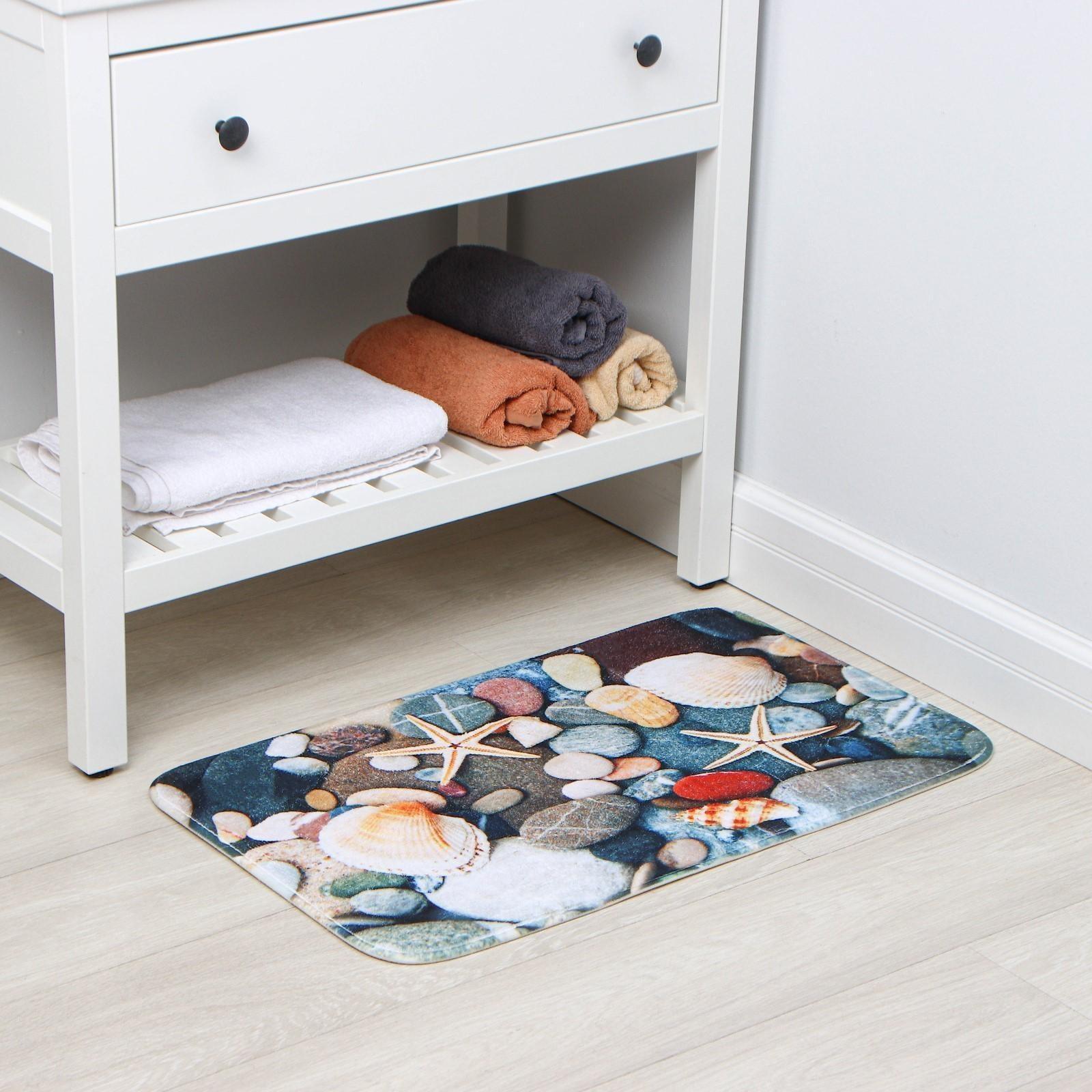 Коврик Доляна «Ракушки на камушках», 45×75 см