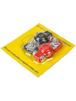 Клемма АКБ универсальная с защитным колпачком, набор 2 шт K-008