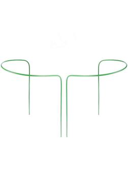 Кустодержатель, d = 30 см, h = 80 см, ножка d = 0,3 см, металл, набор 2 шт., зелёный
