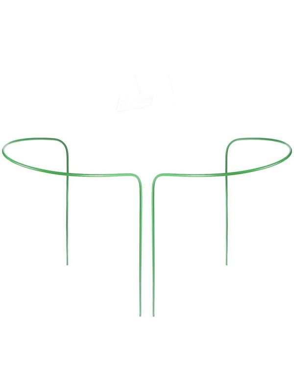 Кустодержатель, d = 30 см, h = 80 см, ножка d = 0,3 см, металл, набор 2 шт., зелёный
