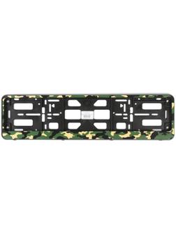 Рамка для автомобильного номера, книжка, камуфляж зелёный