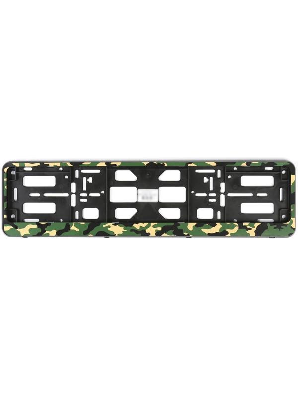 Рамка для автомобильного номера, книжка, камуфляж зелёный