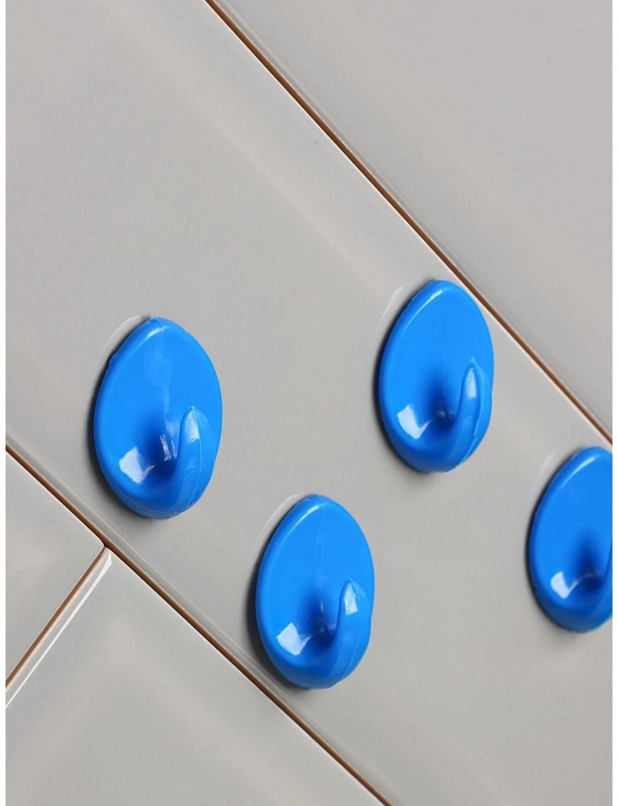 Крючок на липучке Доляна «Овал. Классик», 6 шт, цвет МИКС