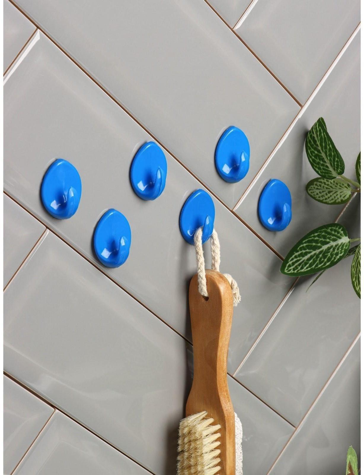 Крючок на липучке Доляна «Овал. Классик», 6 шт, цвет МИКС