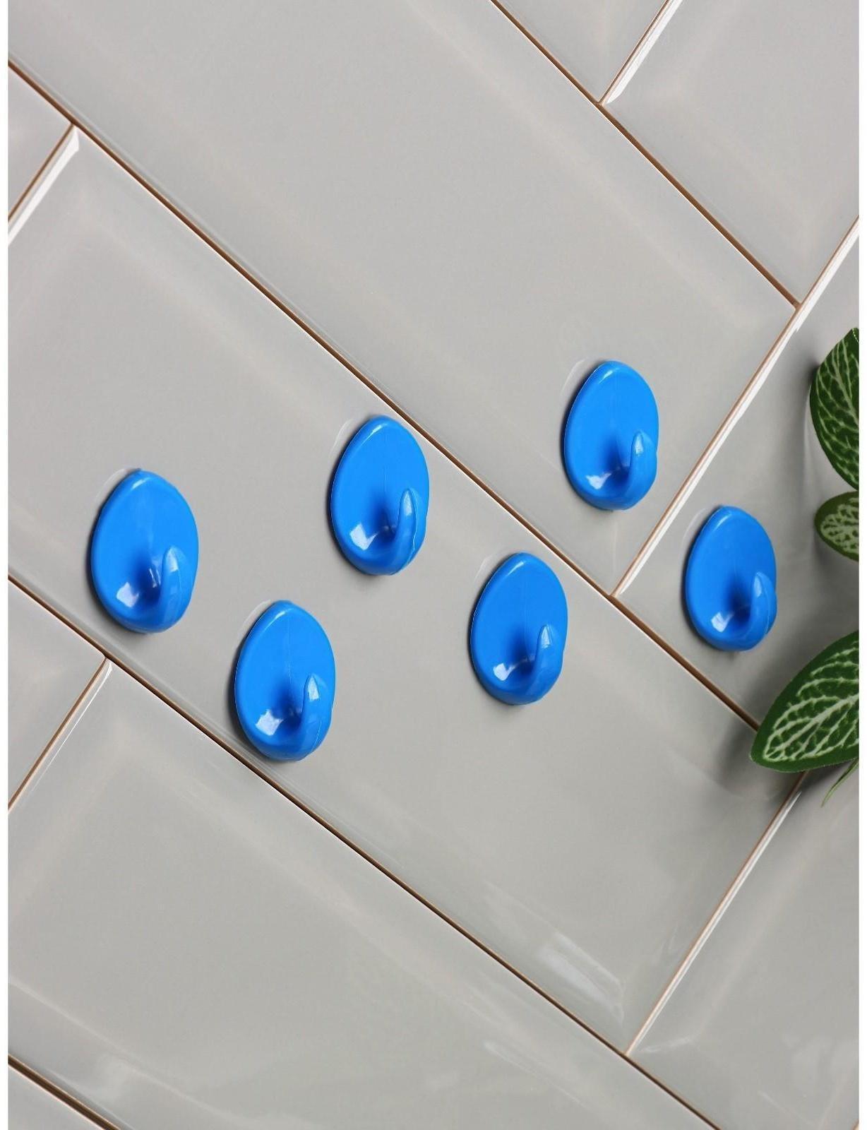 Крючок на липучке Доляна «Овал. Классик», 6 шт, цвет МИКС