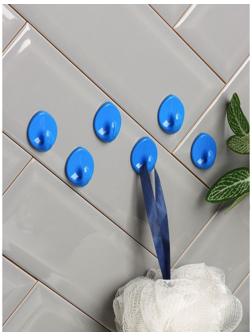 Крючок на липучке Доляна «Овал. Классик», 6 шт, цвет МИКС