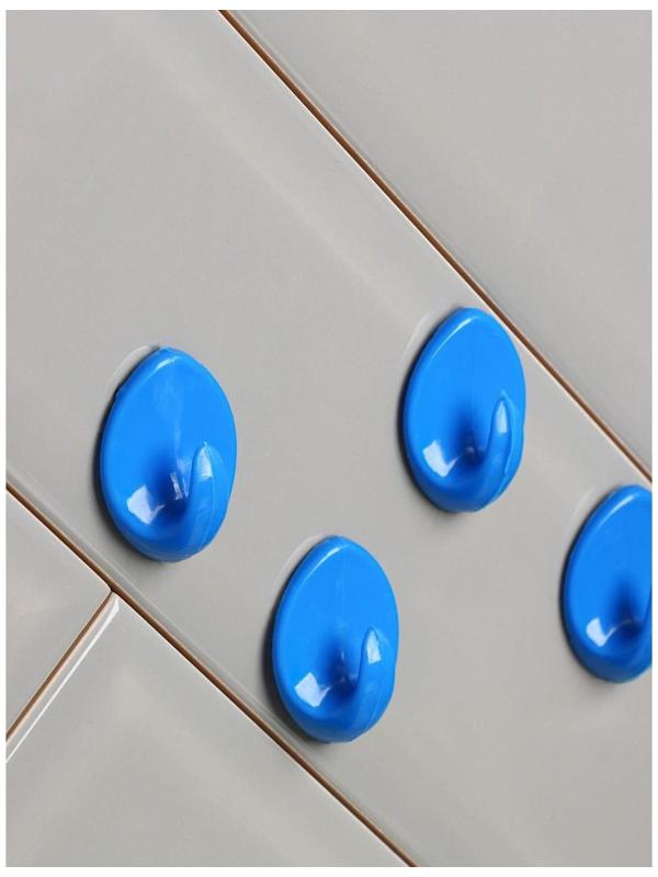 Крючок на липучке Доляна «Овал. Классик», 6 шт, цвет МИКС