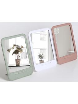 Зеркало настольное, зеркальная поверхность 11,5 × 15 см, цвет МИКС