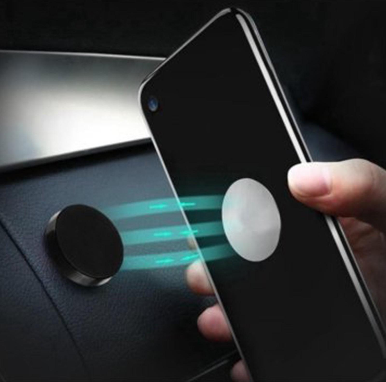 Держатель телефона Cartage, магнитный на клейкой основе, d 3 см, черный