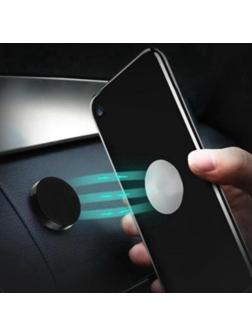 Держатель телефона Cartage, магнитный на клейкой основе, d 3 см, черный