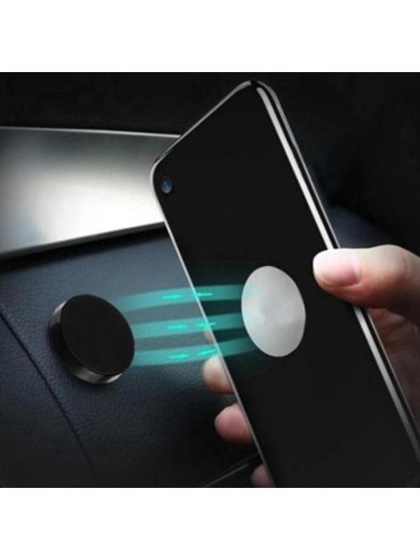 Держатель телефона Cartage, магнитный на клейкой основе, d 3 см, черный