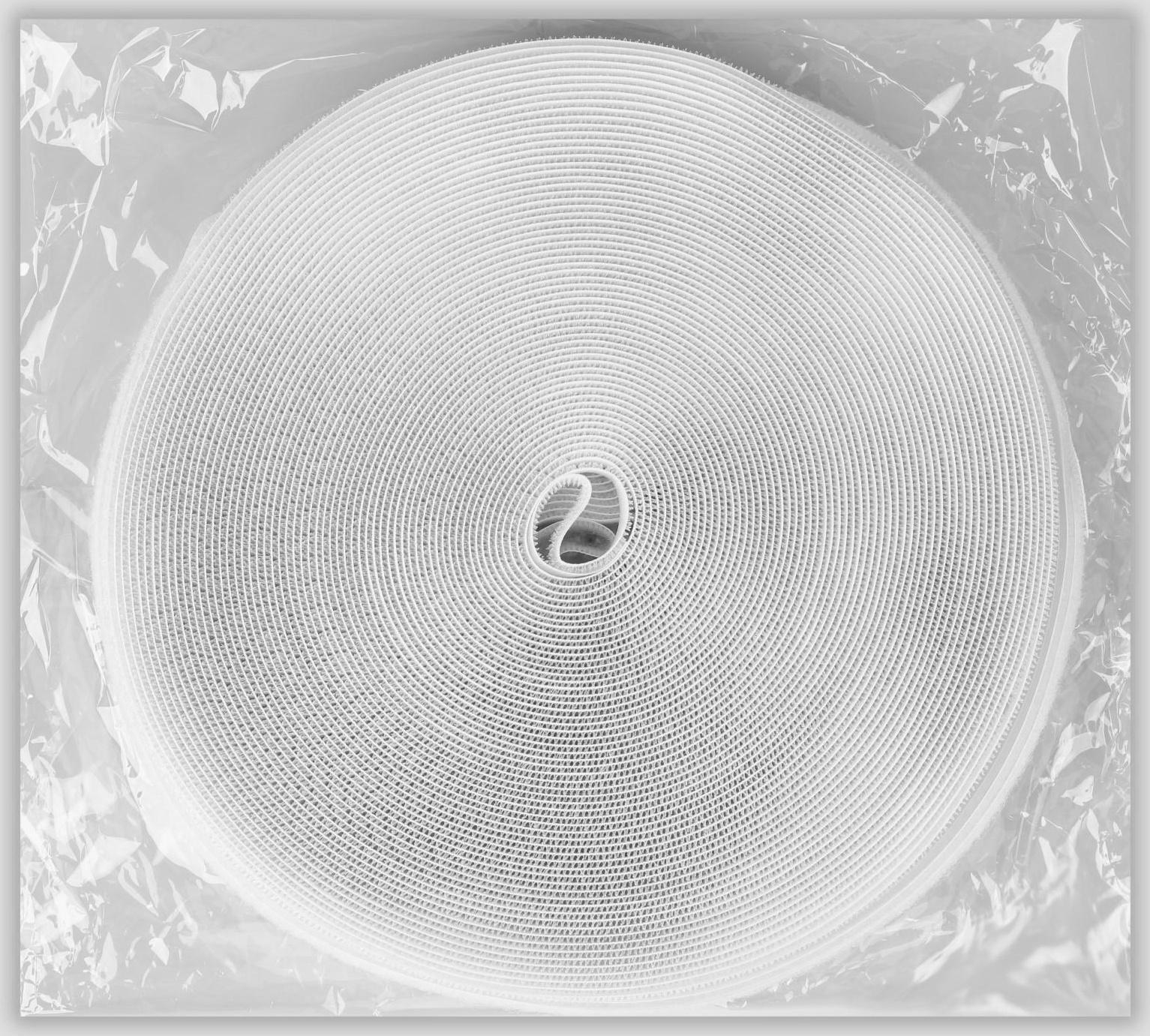 Липучка, 20 мм × 25 ± 1 м, цвет белый