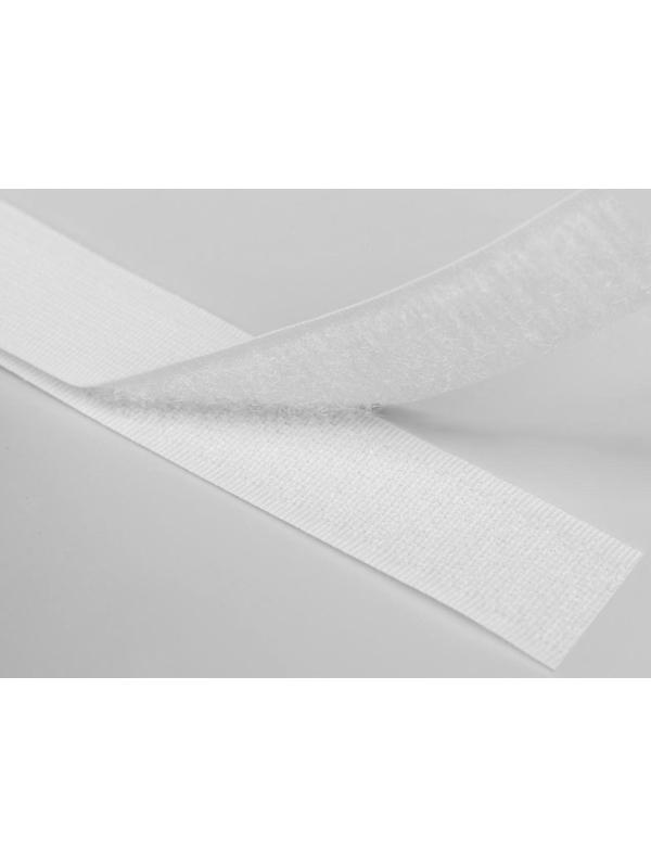 Липучка, 20 мм × 25 ± 1 м, цвет белый