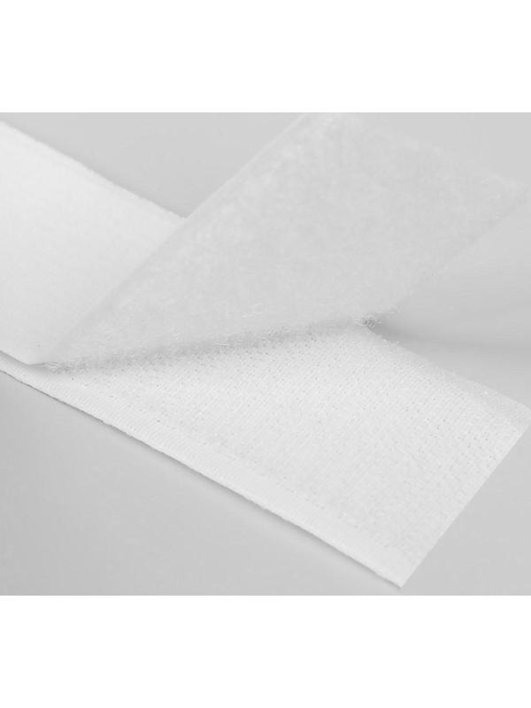 Липучка, 40 мм × 25 ± 1 м , цвет белый