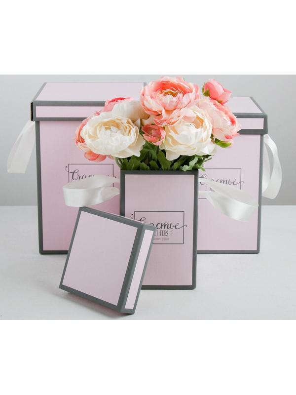 Набор коробок 3 в 1 «Счастье ждёт тебя», 10 × 18, 14 × 23, 17 × 25 см