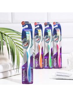 Зубная щётка Rendall Exceed, средней жёсткости, микс, 1 шт.