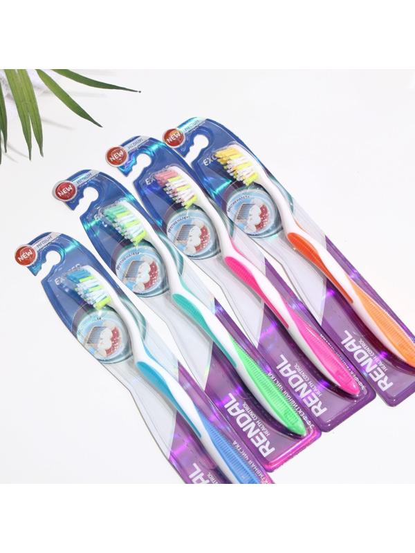 Зубная щётка Rendall Exceed, средней жёсткости, микс, 1 шт.