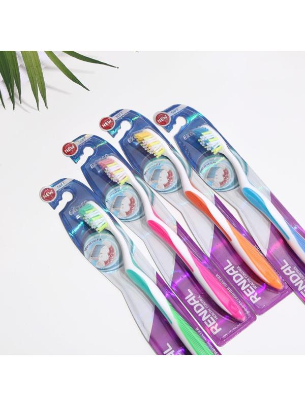 Зубная щётка Rendall Exceed, мягкая, микс, 1 шт.