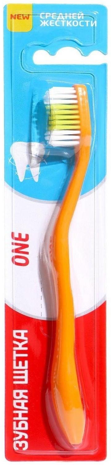 Зубная щётка Rendall One, средней жёсткости, микс, 1 шт.